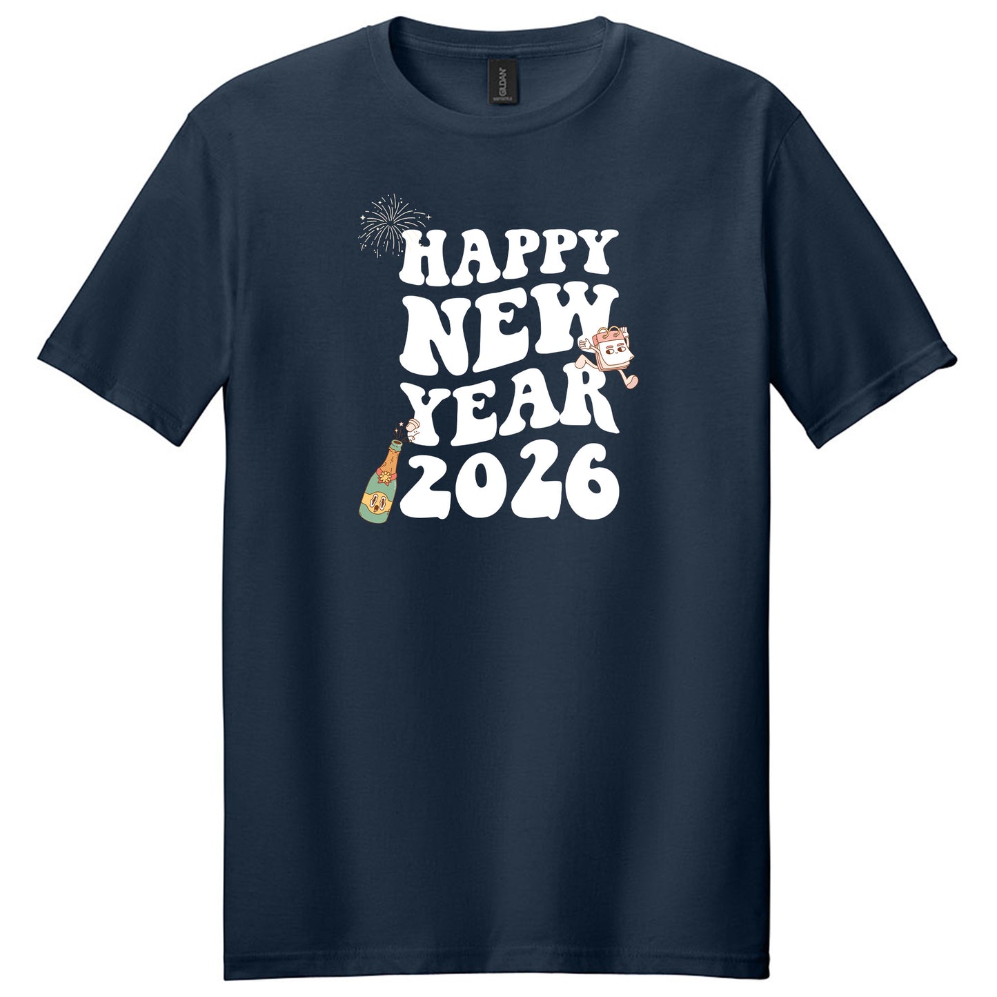 Groovy Retro Happy New Year 2026 T-Shirt