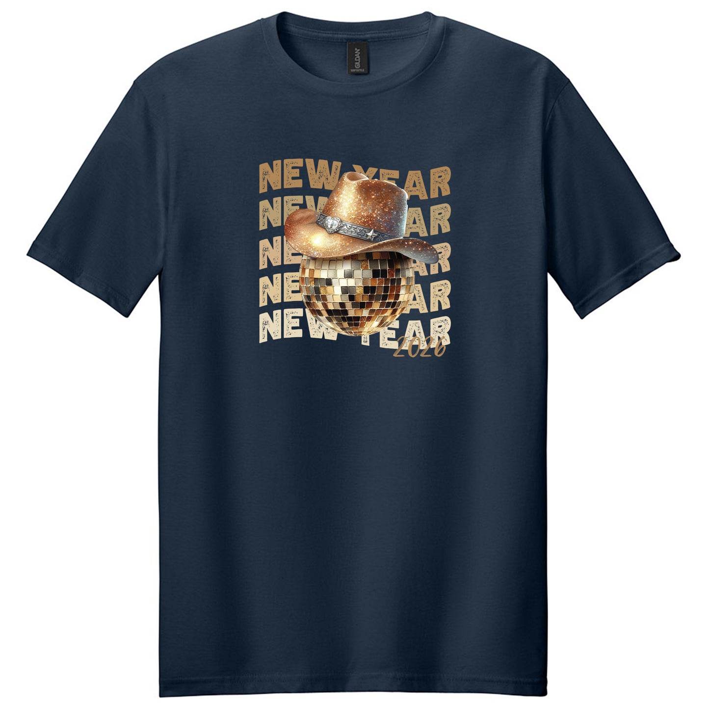 Disco Ball Cowboy Hat New Year Shirt