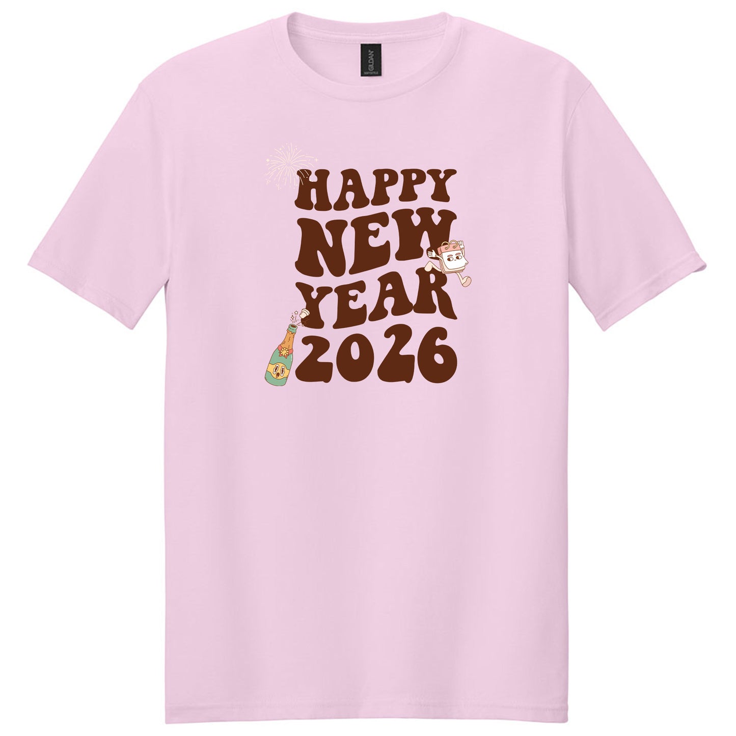 Groovy Retro Happy New Year 2026 T-Shirt