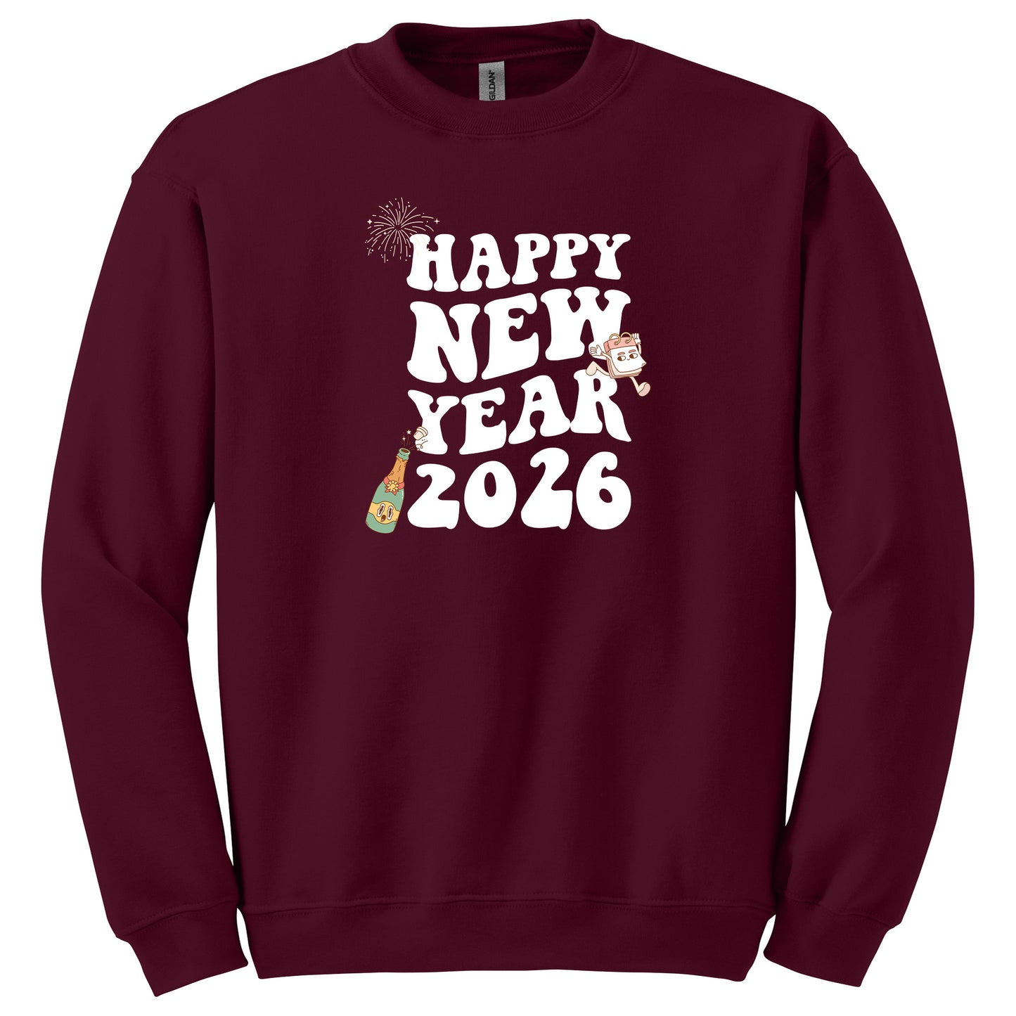 Groovy Retro Happy New Year 2026 T-Shirt