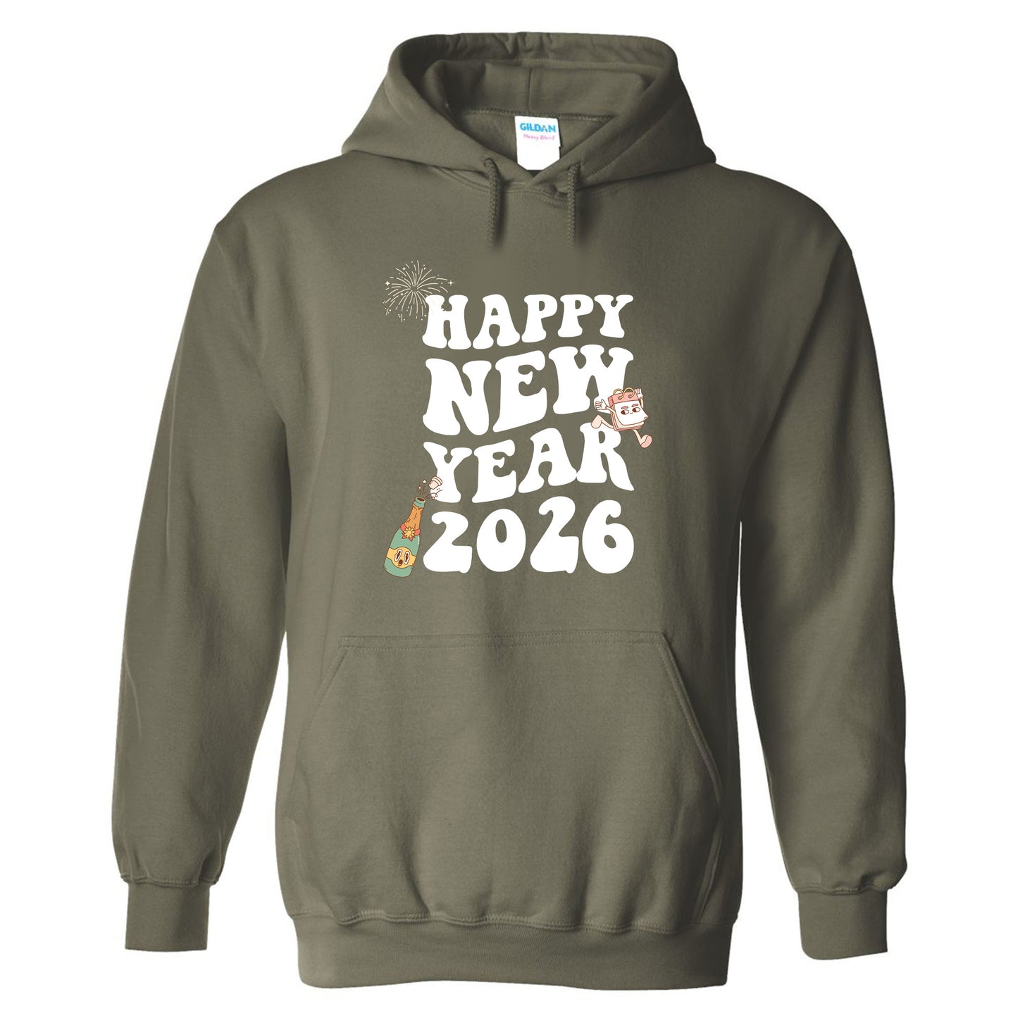 Groovy Retro Happy New Year 2026 T-Shirt