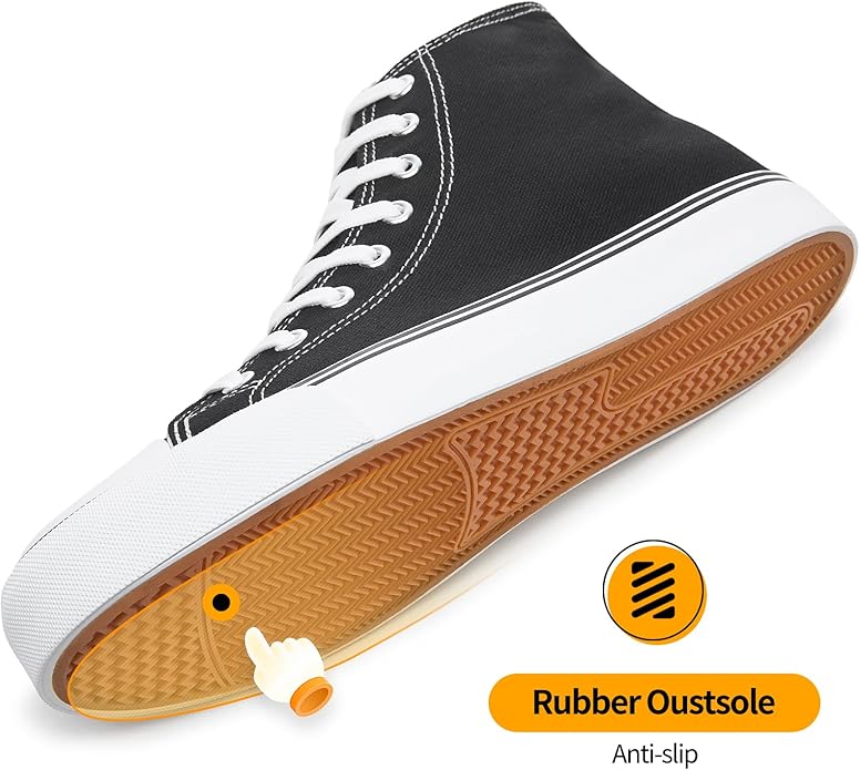 Custom Printed High Top Canvas Shoes, Lace up Canvas Sneakers