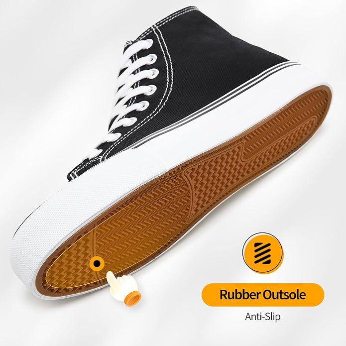 Custom Printed High Top Canvas Shoes, Lace up Canvas Sneakers