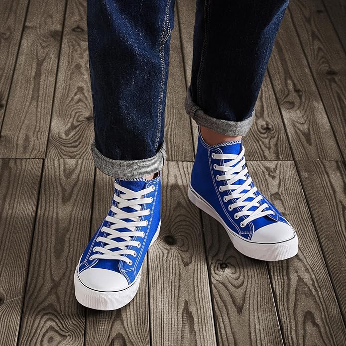 Custom Printed High Top Canvas Shoes, Lace up Canvas Sneakers