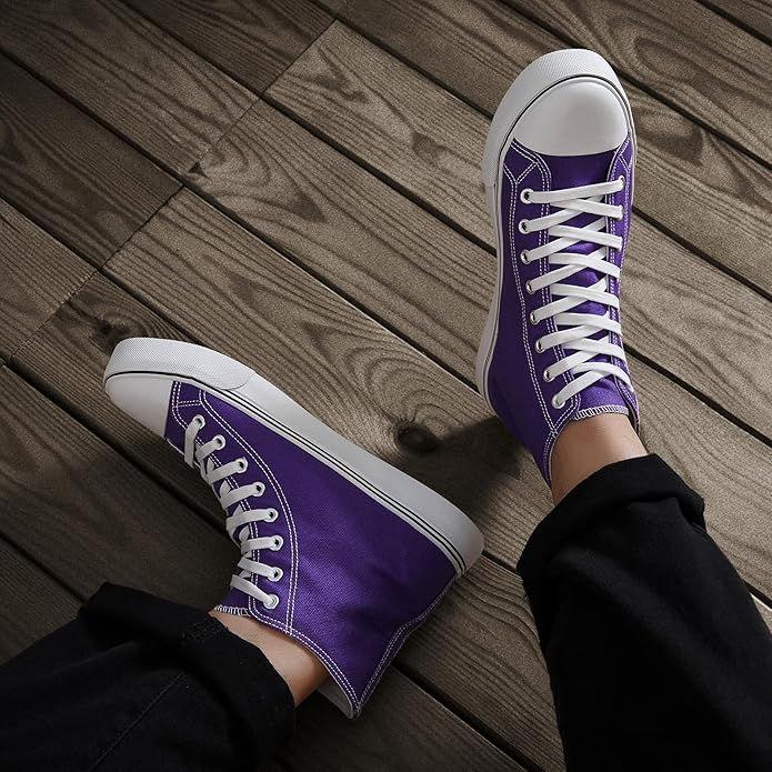 Custom Printed High Top Canvas Shoes, Lace up Canvas Sneakers