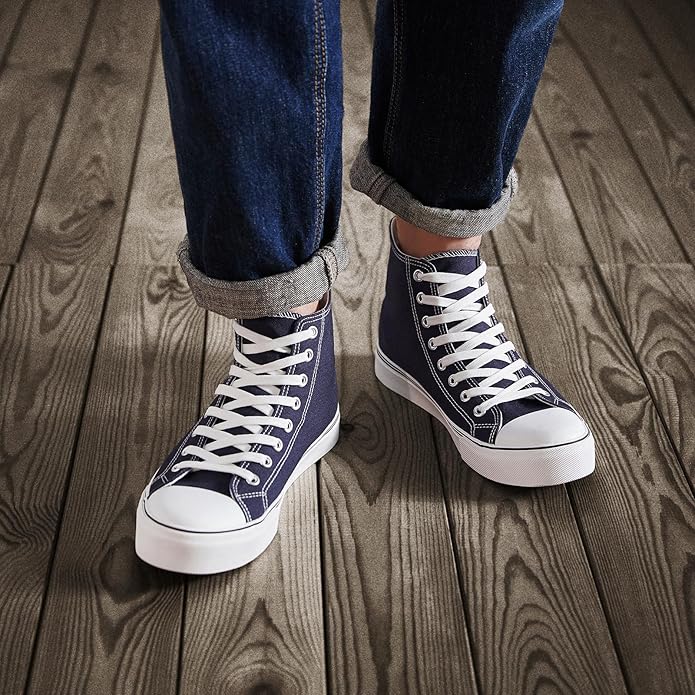 Custom Printed High Top Canvas Shoes, Lace up Canvas Sneakers