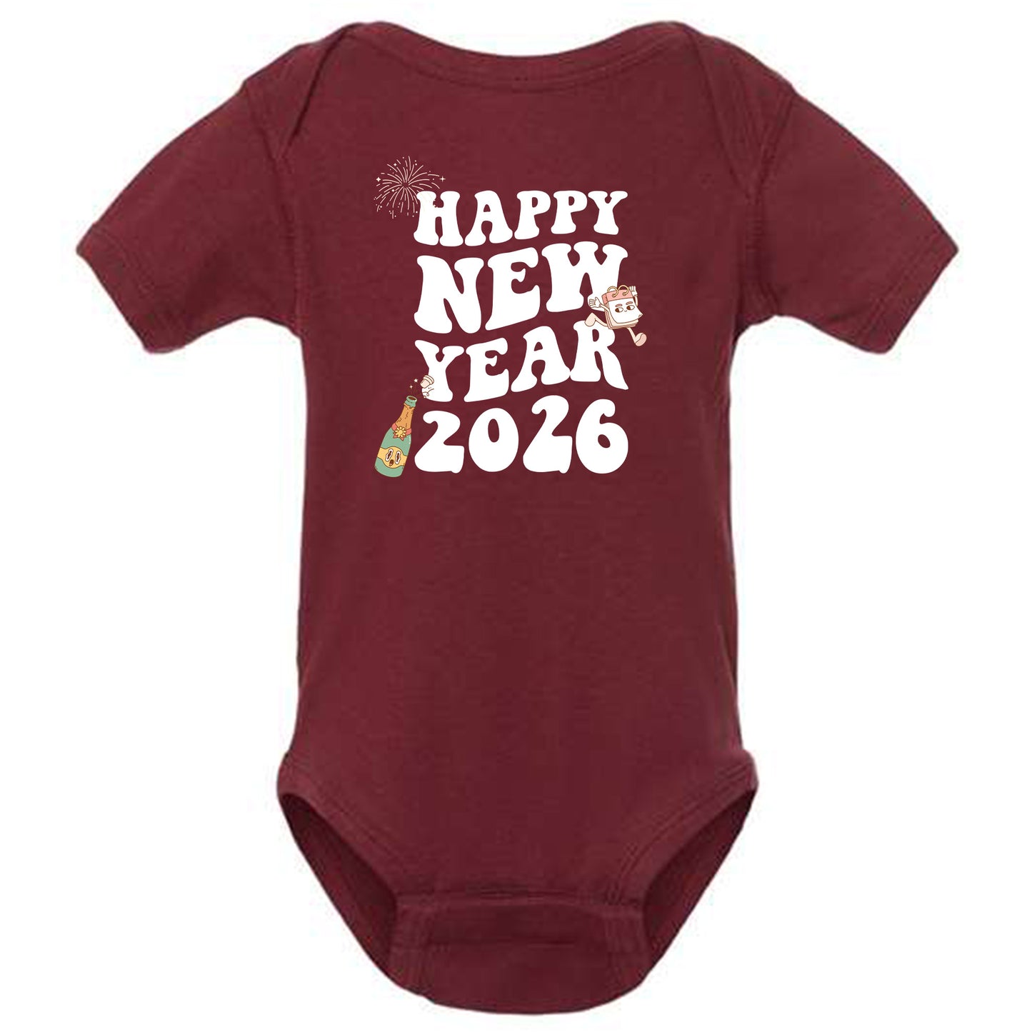 Groovy Retro Happy New Year 2026 T-Shirt