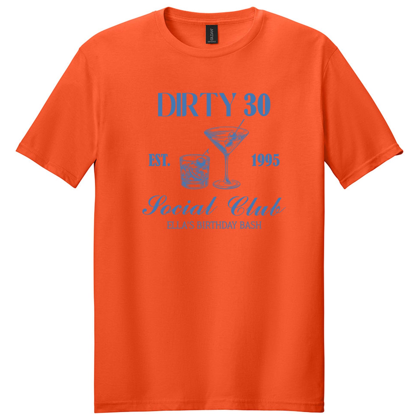 Custom Dirty 30 Birthday Party Social Club T-shirt
