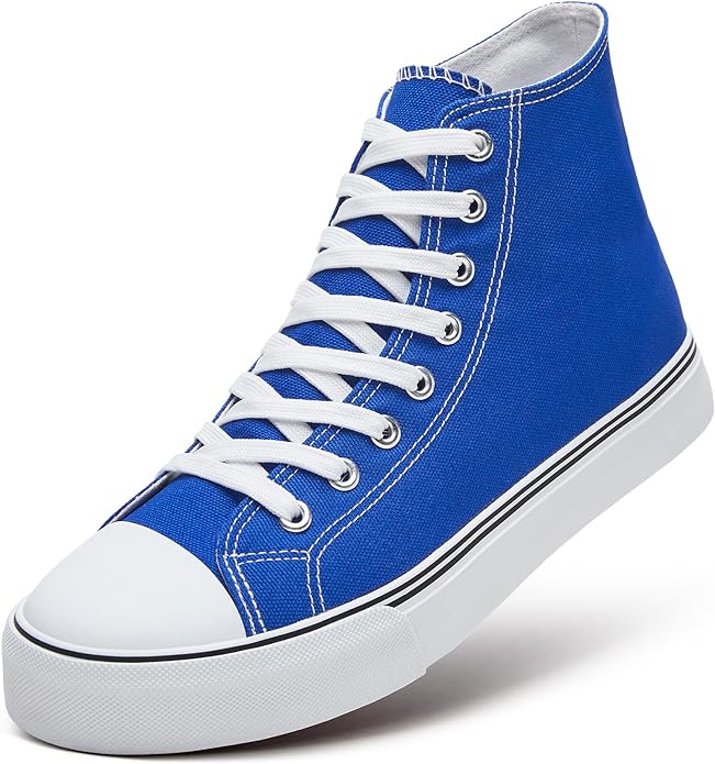 Custom Printed High Top Canvas Shoes, Lace up Canvas Sneakers