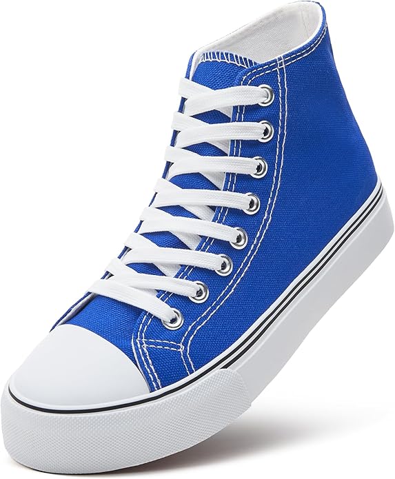 Custom Printed High Top Canvas Shoes, Lace up Canvas Sneakers