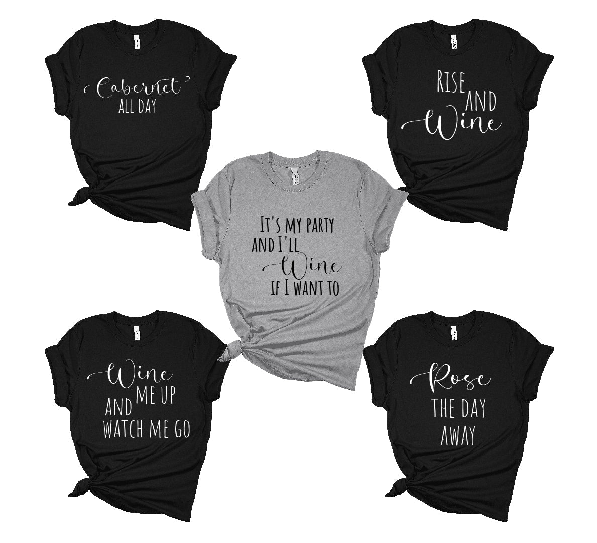 Wine Theme Bridal Bachelorette Party Shirts