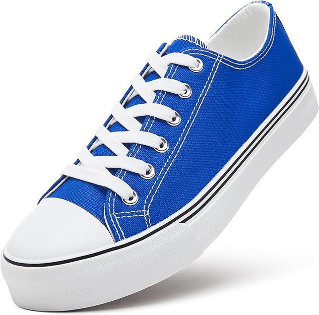 Custom Printed Low Top Canvas Shoes,Lace up Canvas Sneakers,Casual White Tennis Walking Shoes
