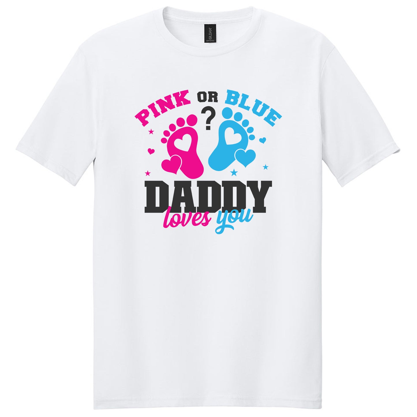 Custom Pink or Blue We Love You Gender Reveal Party TShirts