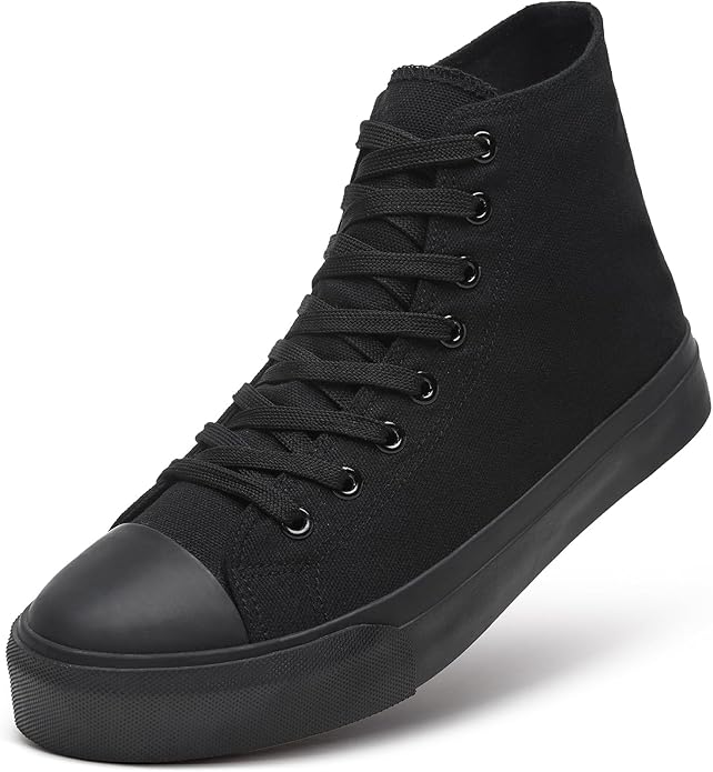Custom Printed High Top Canvas Shoes, Lace up Canvas Sneakers