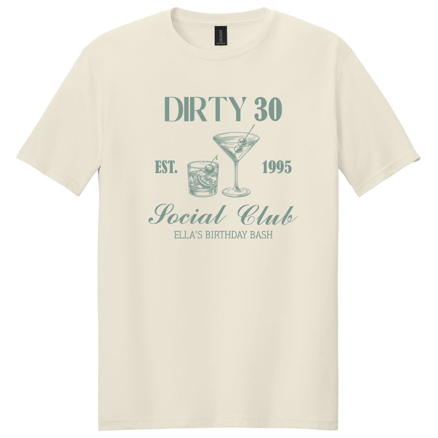Custom Dirty 30 Birthday Party Social Club T-shirt