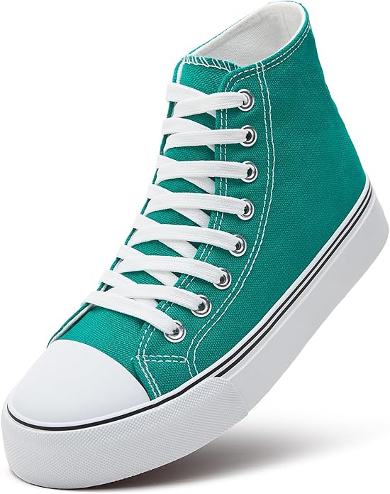 Custom Printed High Top Canvas Shoes, Lace up Canvas Sneakers