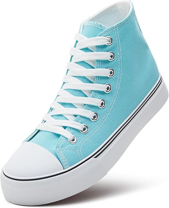 Custom Printed High Top Canvas Shoes, Lace up Canvas Sneakers