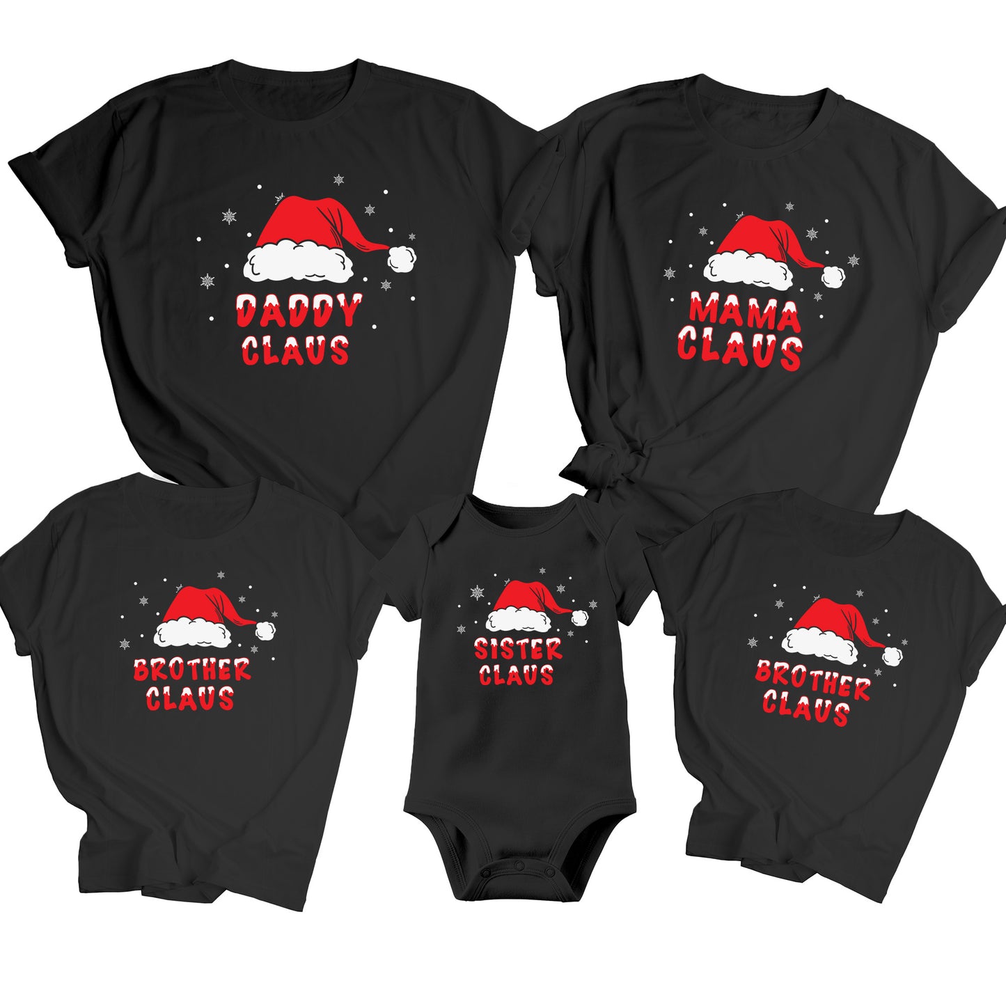 Claus Matching Family Christmas T-shirts