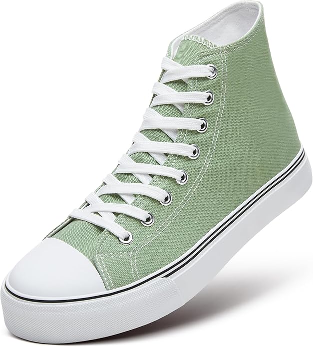 Custom Printed High Top Canvas Shoes, Lace up Canvas Sneakers