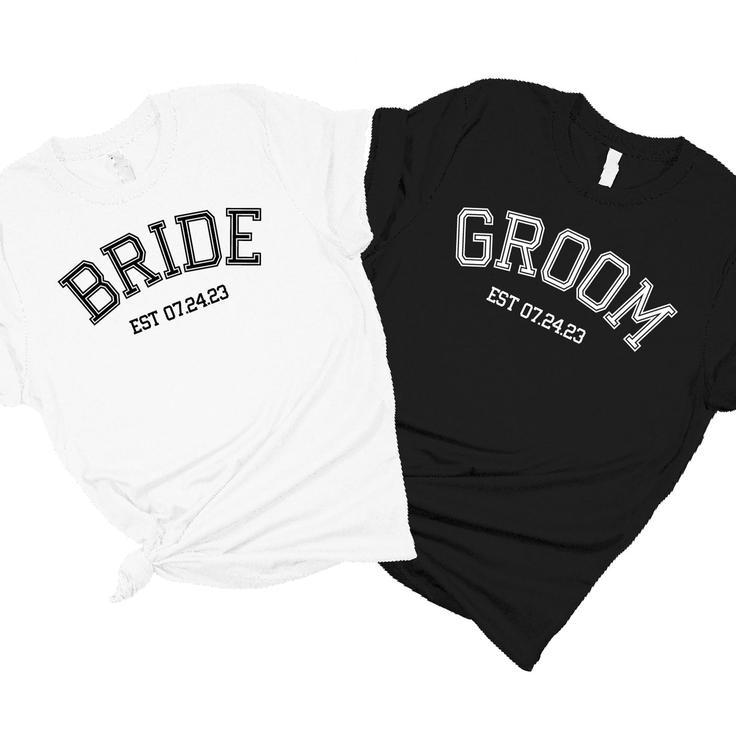 Mr and Mrs, wedding shirts