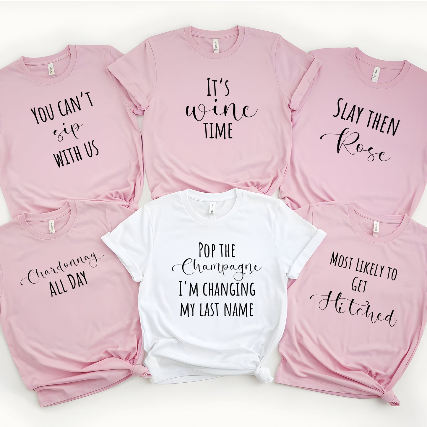 Wine Theme Bridal Bachelorette Party Shirts