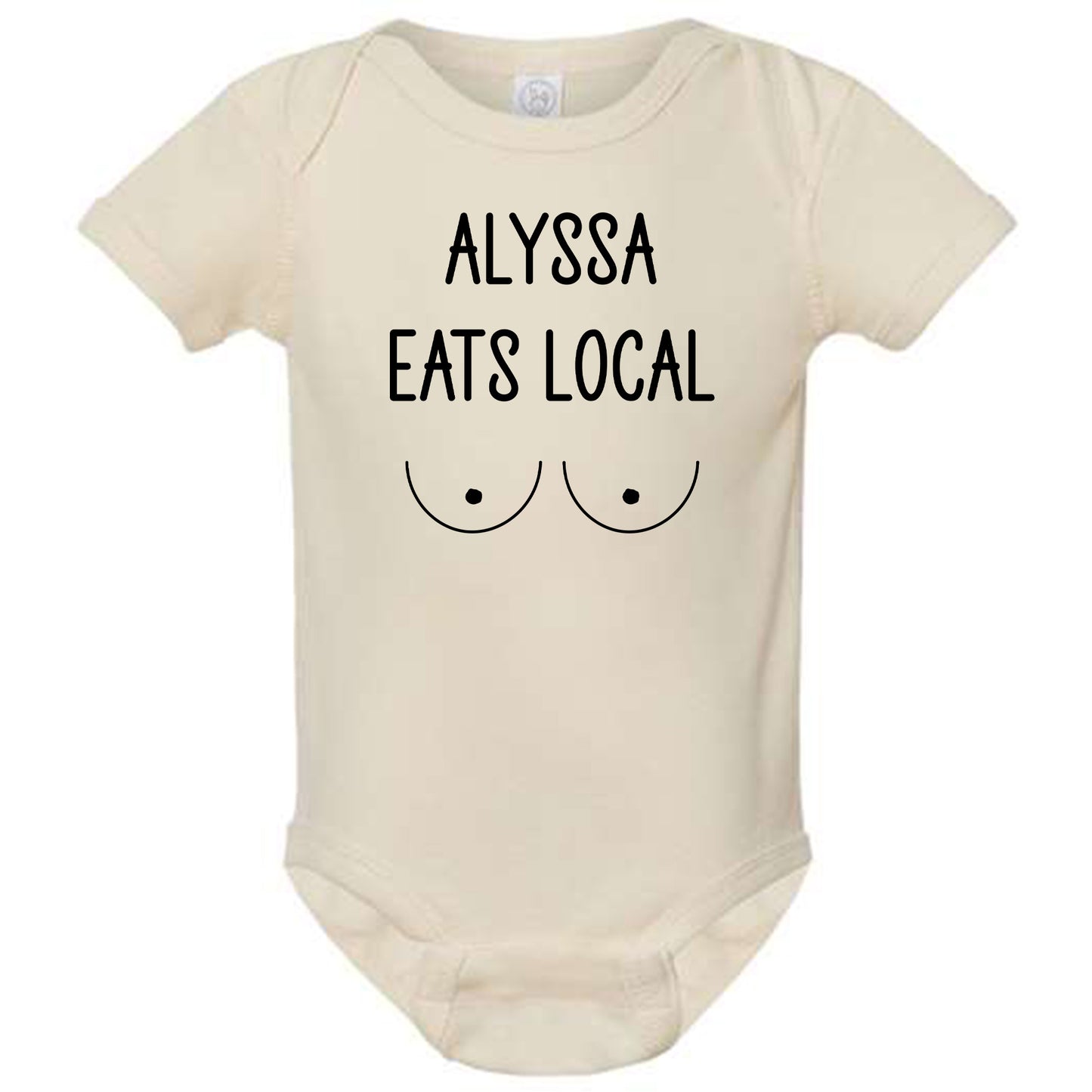 Personalized Eat Local Bodysuit