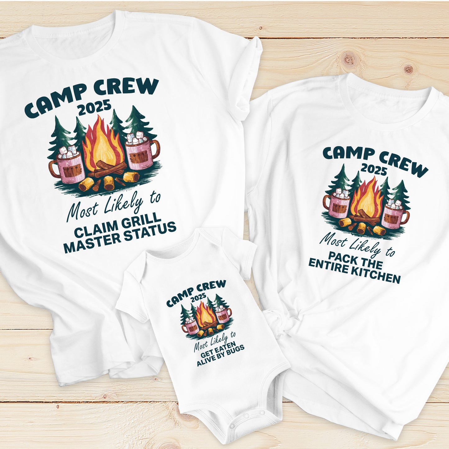 Custom Camping Group and Family Tshirts , Most Likely To (customtext) Design