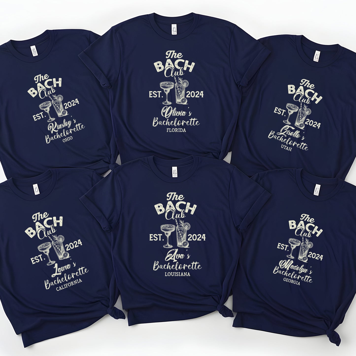 The Bach Club Custom Bach Maid of Honor Bridesmaid Bachelorette Party Shirts