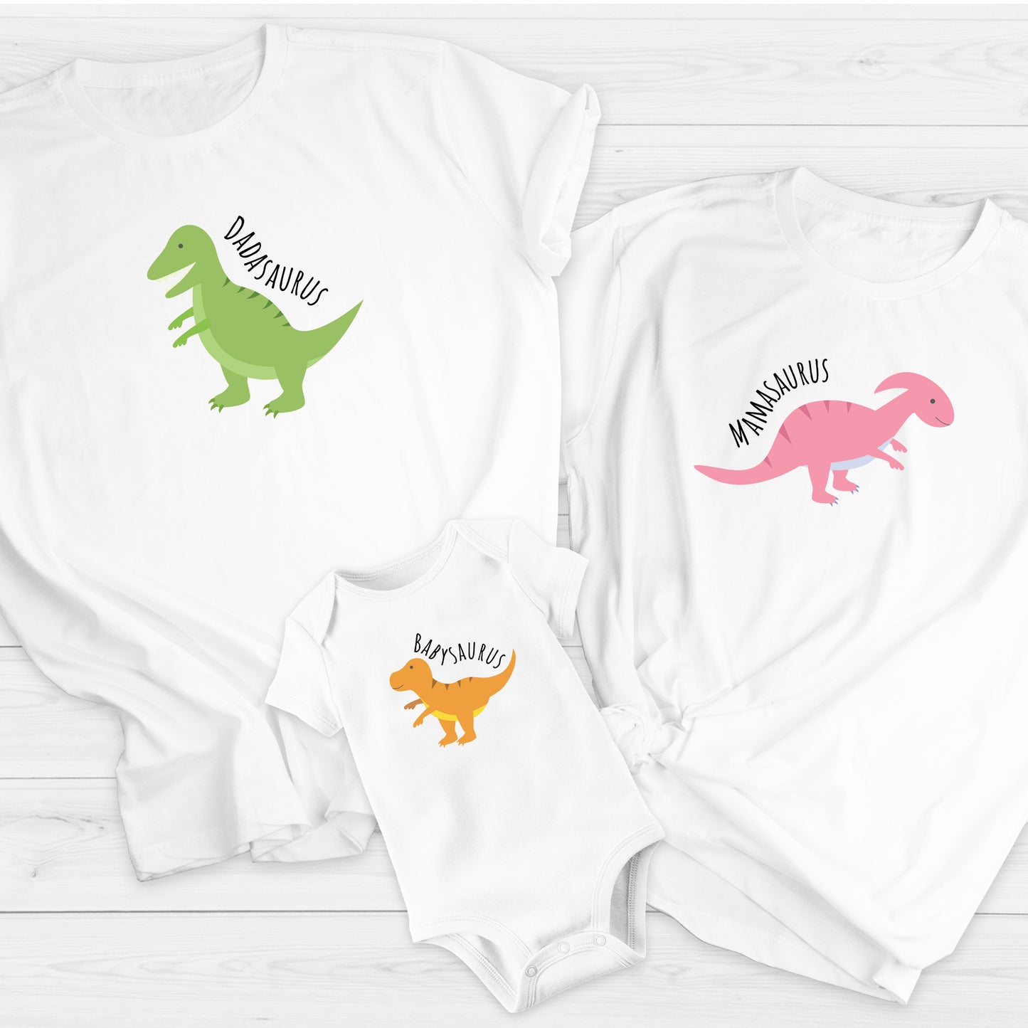 Mamasaurus Dadasaurus Babysaurus Shirt