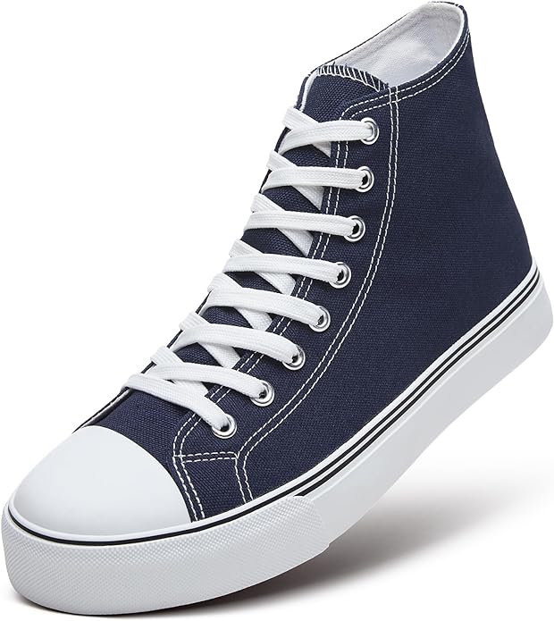 Custom Printed High Top Canvas Shoes, Lace up Canvas Sneakers