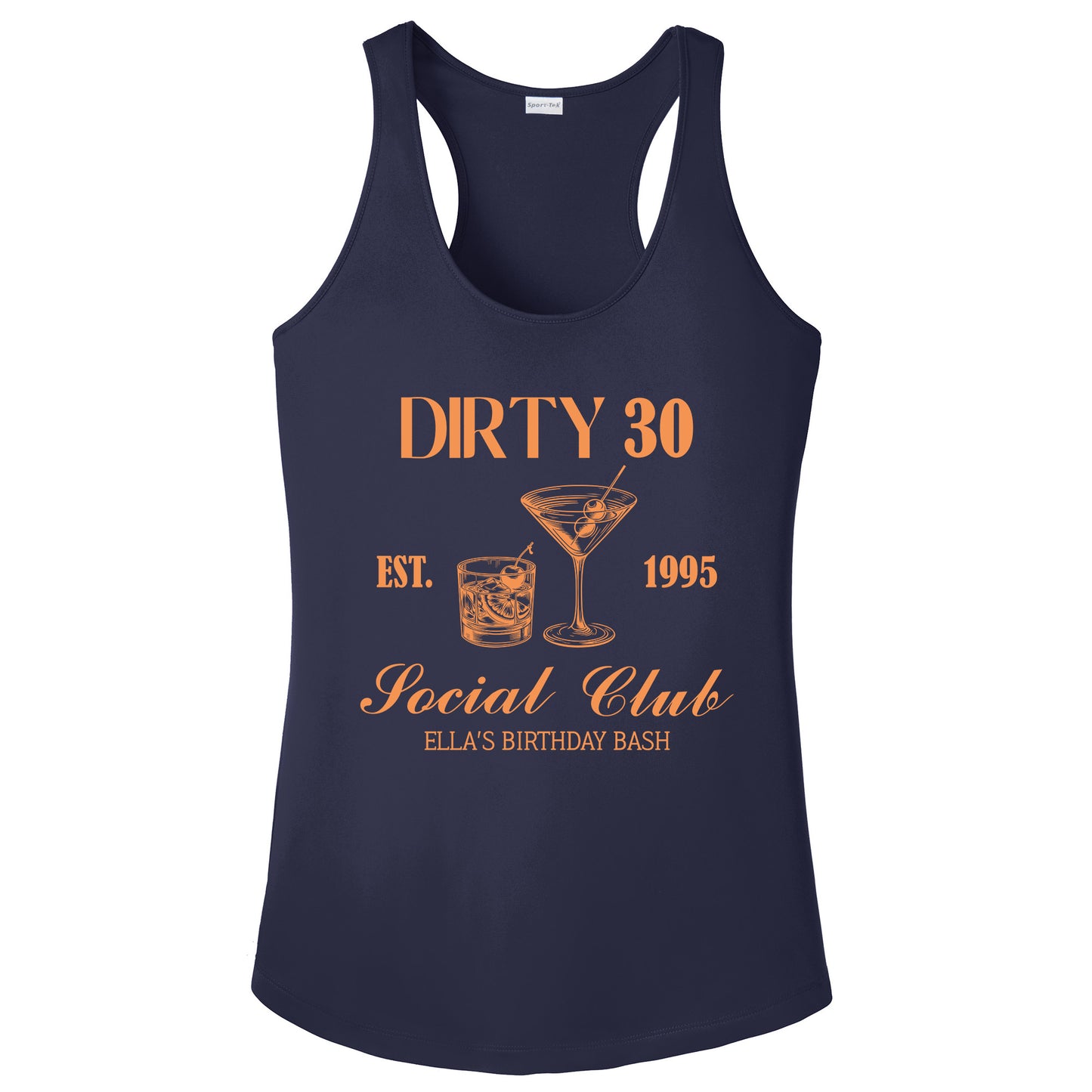 Custom Dirty 30 Birthday Party Social Club T-shirt