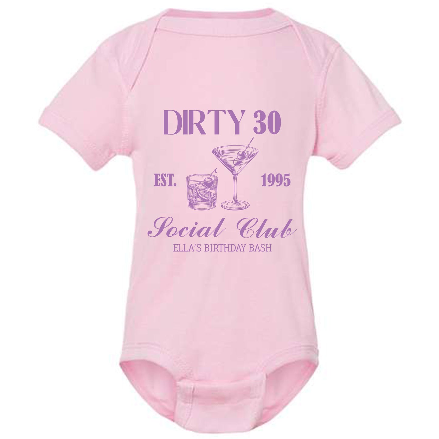 Custom Dirty 30 Birthday Party Social Club T-shirt