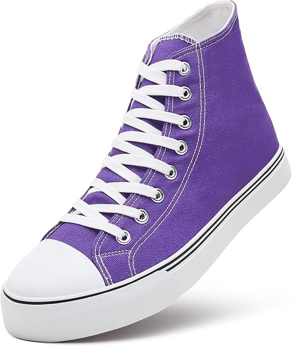 Custom Printed High Top Canvas Shoes, Lace up Canvas Sneakers