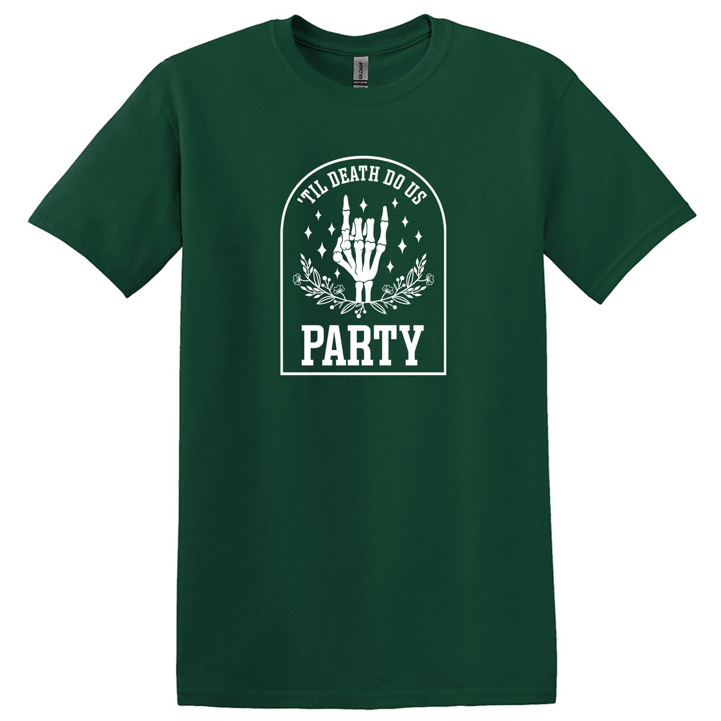 Funny Bachelorette Party T-shirts with "Bride or Die" and "Til Death Do Us Party" Designs