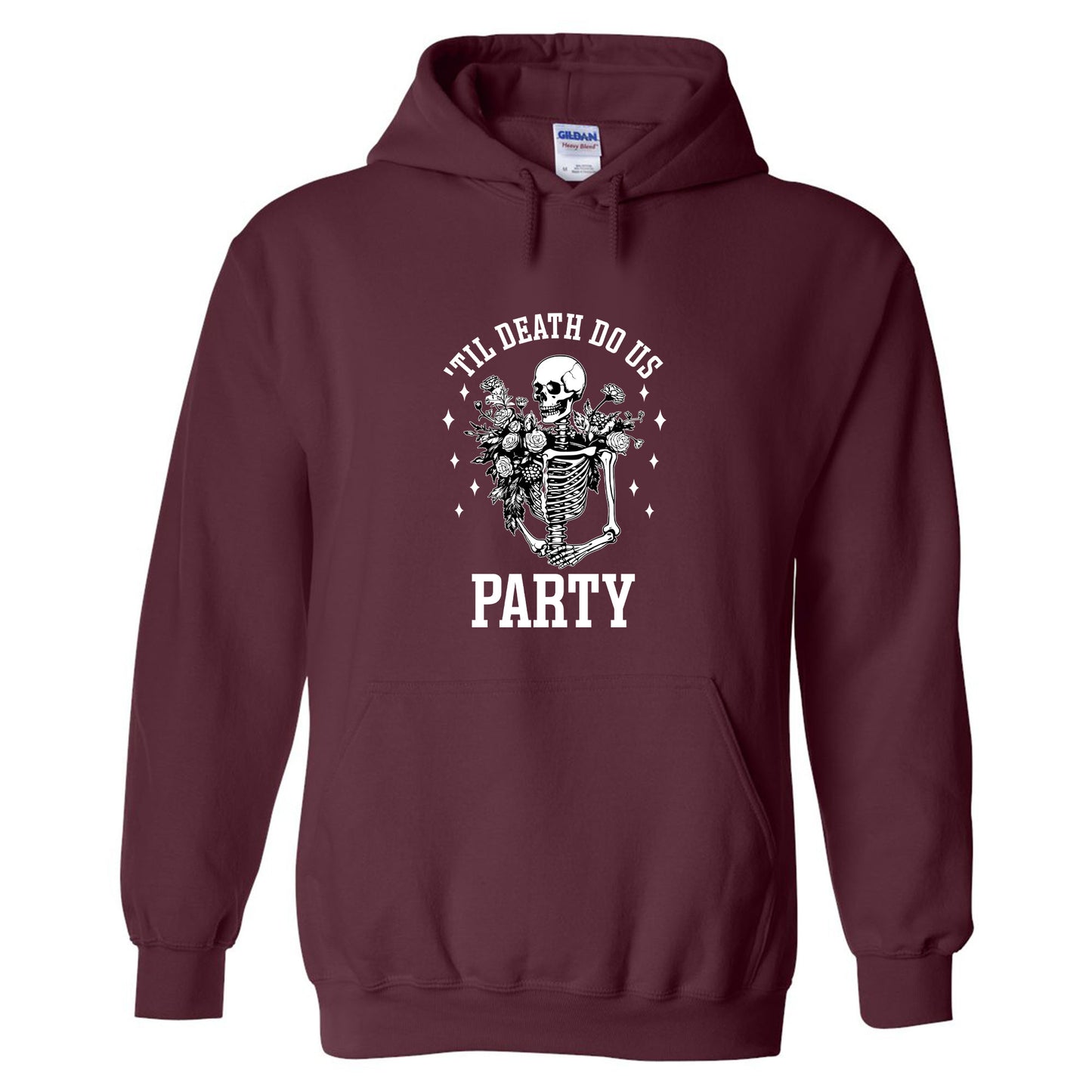 Funny Skeleton Bachelorette Party T-shirt with "Bride or Die" and "Til Death Do Us Party" Designs