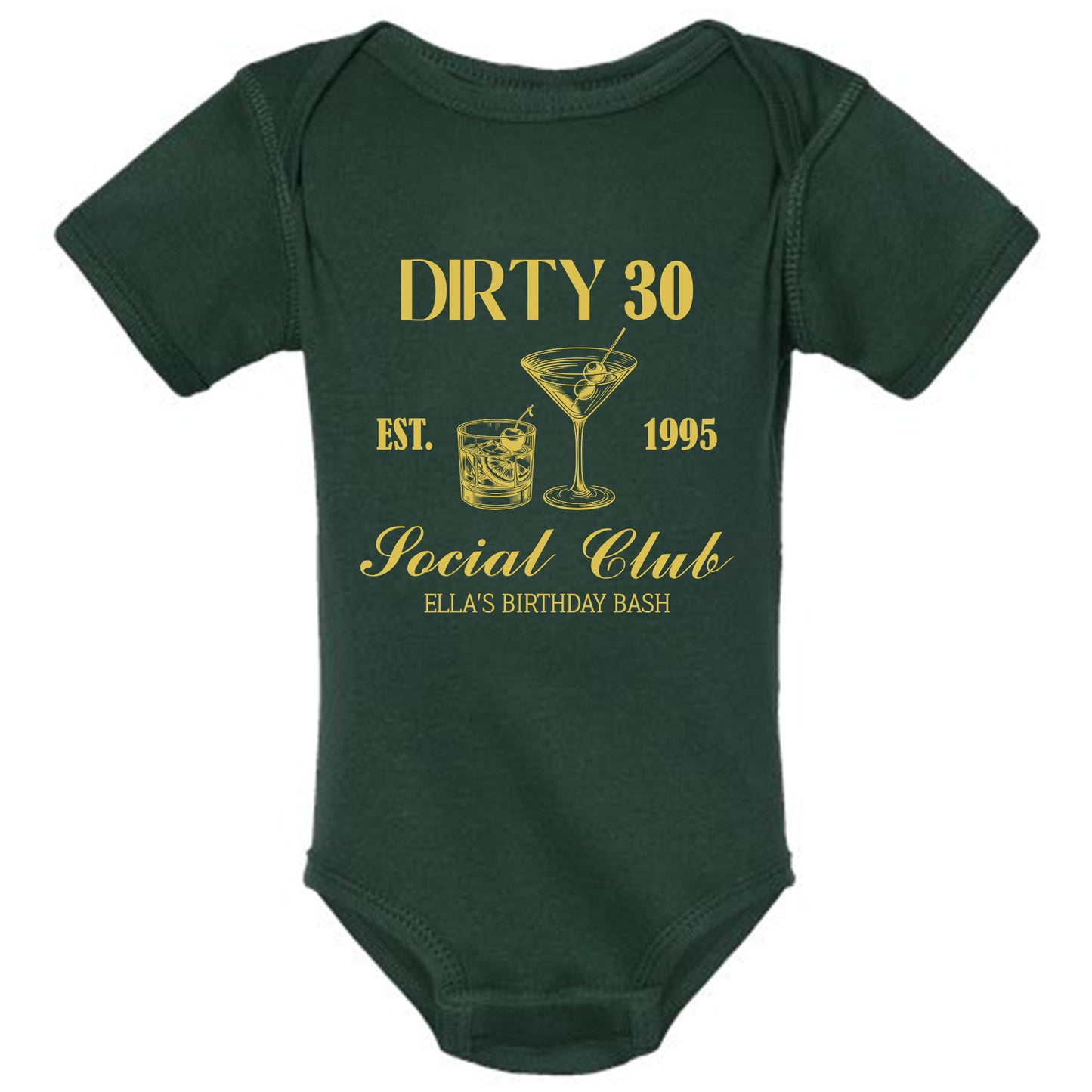 Custom Dirty 30 Birthday Party Social Club T-shirt