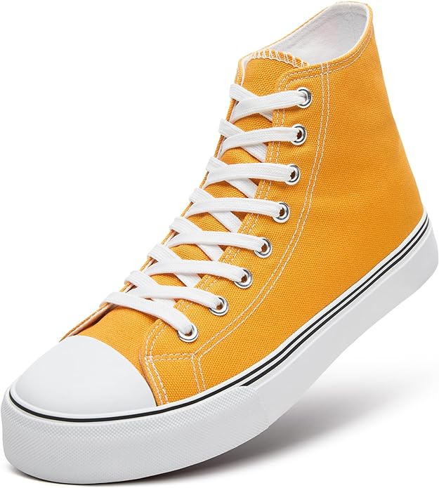 Custom Printed High Top Canvas Shoes, Lace up Canvas Sneakers
