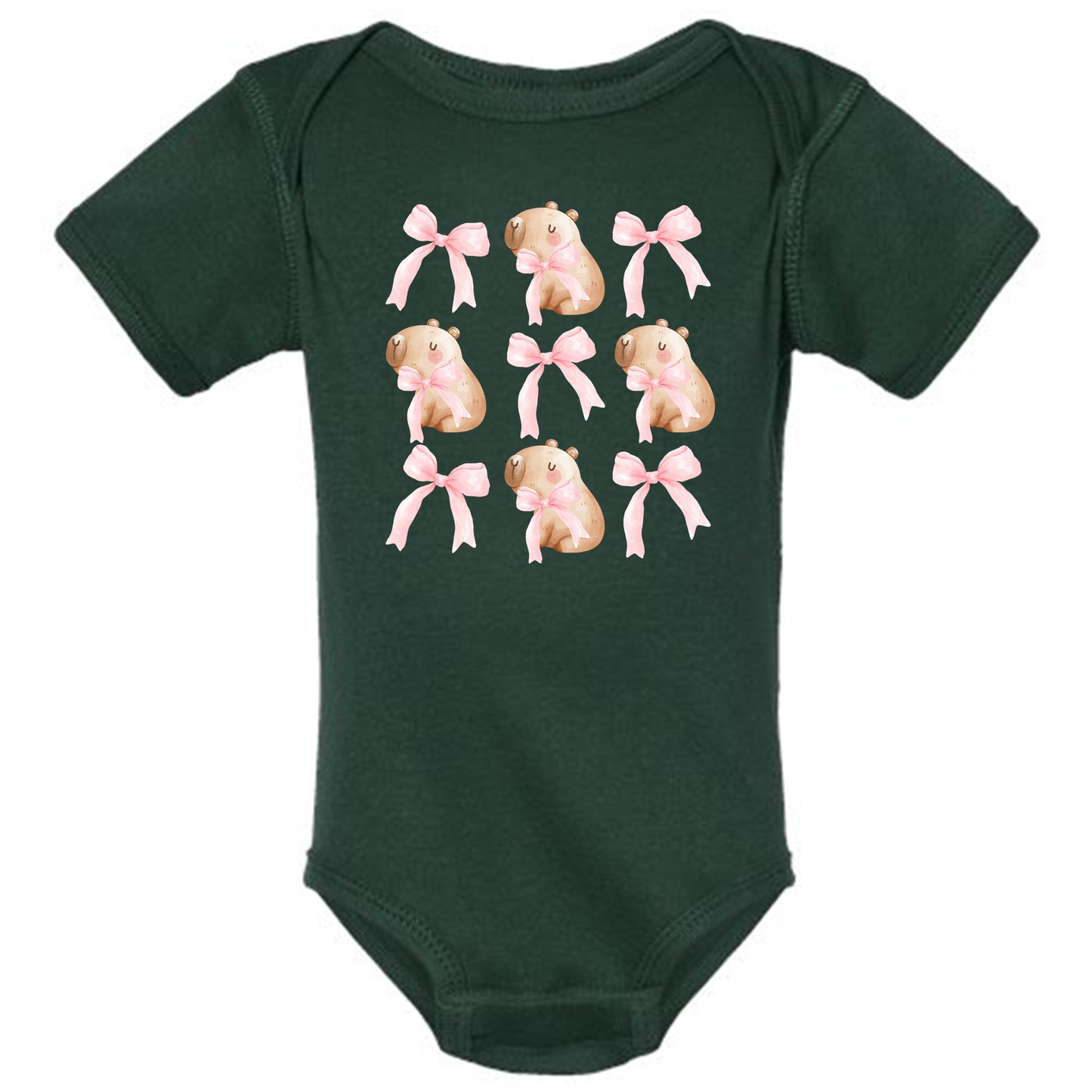 Cute Capybara with Pink Bows T-Shirt