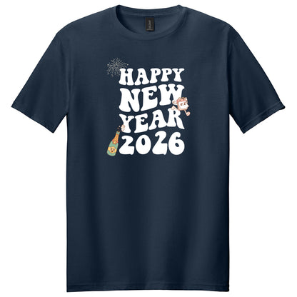 Groovy Retro Happy New Year 2026 T-Shirt