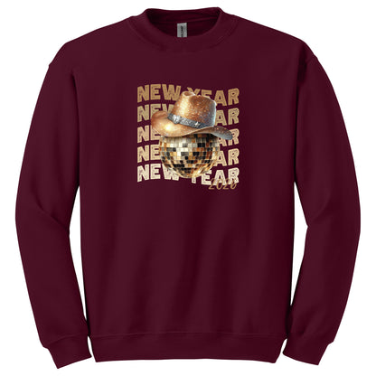 Disco Ball Cowboy Hat New Year Shirt