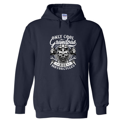 Only Cool Grandpa Ride Motorcycles Skull T-Shirt