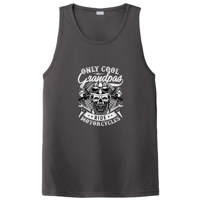 Only Cool Grandpa Ride Motorcycles Skull T-Shirt