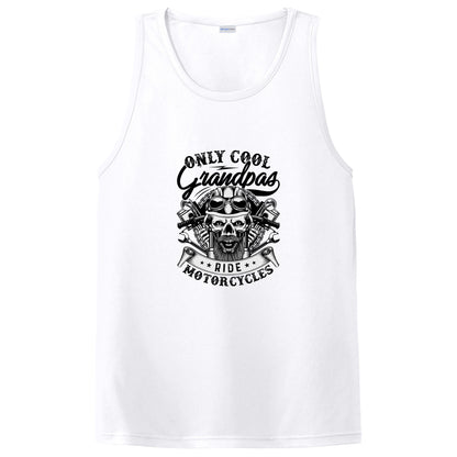 Only Cool Grandpa Ride Motorcycles Skull T-Shirt