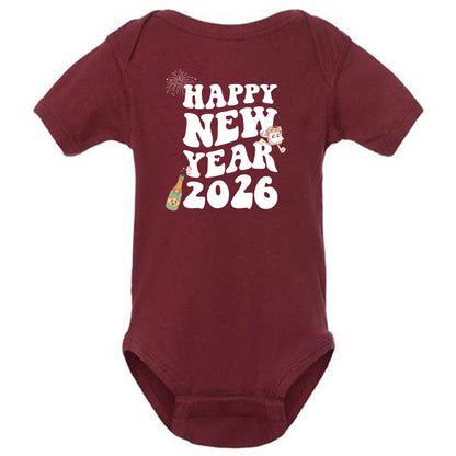 Groovy Retro Happy New Year 2026 T-Shirt