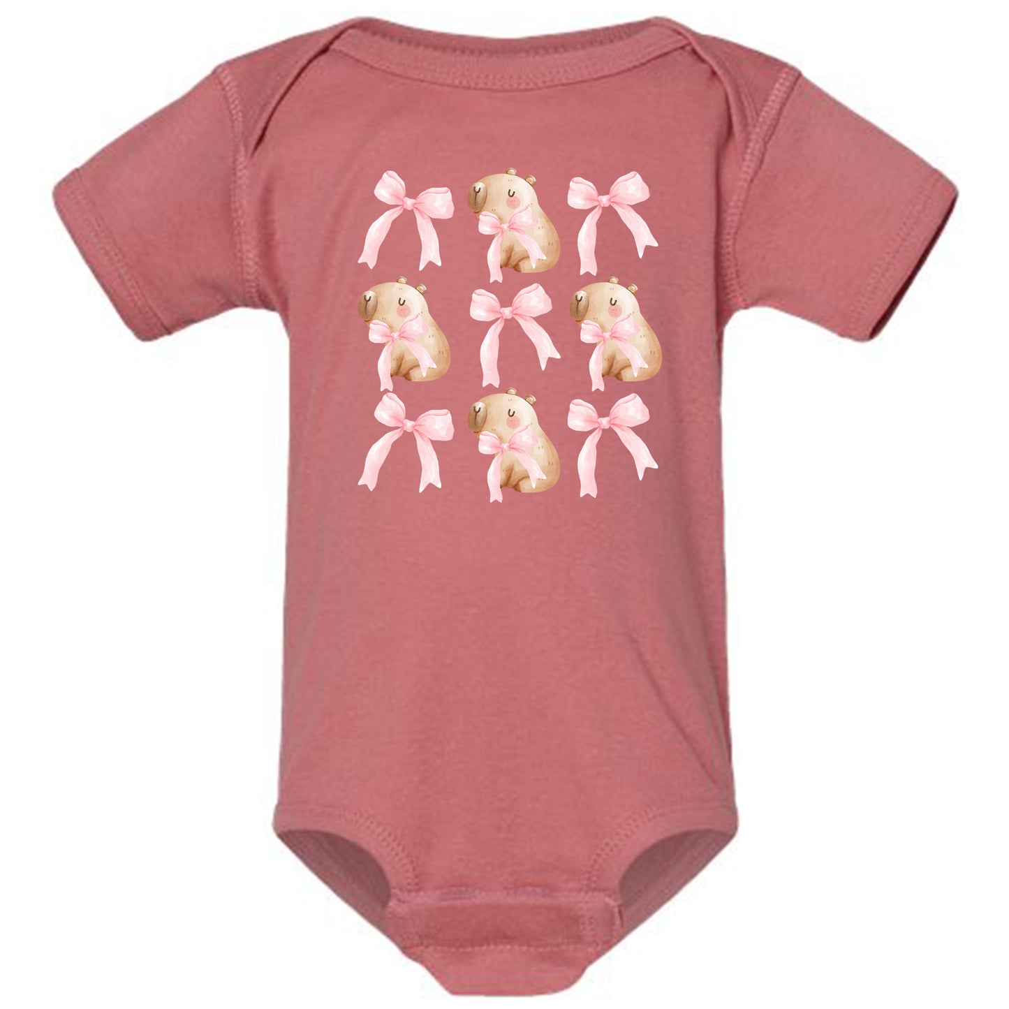 Cute Capybara with Pink Bows T-Shirt